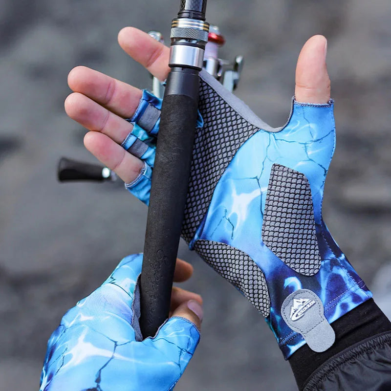 Fingerless Fishing Gloves Half Finger Anti-slip Quick-drying Sun
