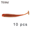 TKAHV T-Tail Shad Bait 10Pcs 60mm/75mm