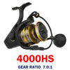 PENN Battle 4 Spinning Reel 5+1 BB 15-40LB Max Drag 6.2:1 5.6:1 4.7:1 4.2:1 7.0:1