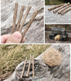 50pcs Outdoor Campfire Beeswax Hemp Rope