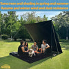 Heavy-Duty Black Waterproof Tarp