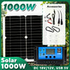 1000W Solar Panel 12V Solar Cell 10A-100A Controller Solar Plate Kit