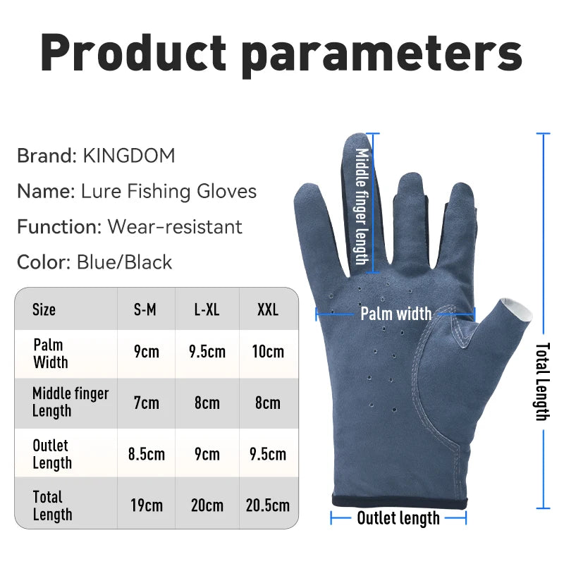 Kingdom Anti-Slip Breathable Fishing Gloves – Pro Tackle World