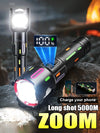 Ultra Powerful 900W Rechargeable Flashlight Super Bright