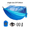 Single/Double Size Nylon Portable Camp Hammock with Mosquito Net
