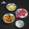 Campingmoon S395-1S 8-Piece Stainless Steel 304 Bowl Plate Dish Set