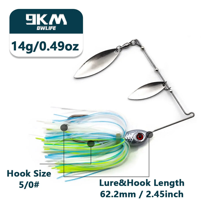 9KM Skirted Spinnerbait 1PC 10g-14g – Pro Tackle World