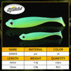 Supercontinent Zander Shad T-tail Soft Lure 5cm/7cm 8-12PCS