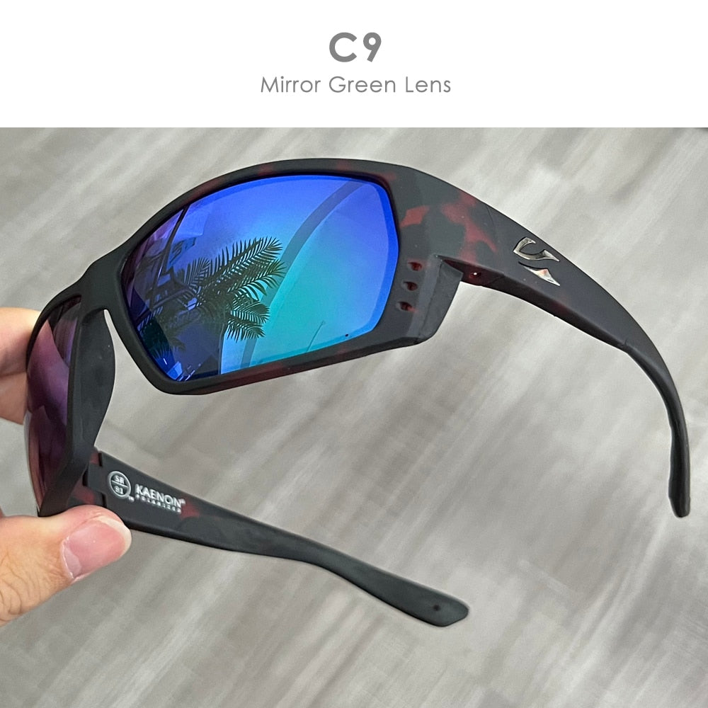 2023 New Kaenon Polarized Sunglasses men Mirrored lens Brand eyewear  Driving Fishing TR90 Sun glasses Women