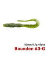 Tsurinoya 40pc Grub Lure Set 63mm 0.7g