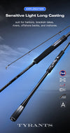 Tsurinoya TYRANTS Spinning Rod  2.4m 2.7m 2.9m 2PC FAST M MH
