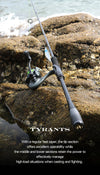 Tsurinoya TYRANTS Spinning Rod  2.4m 2.7m 2.9m 2PC FAST M MH