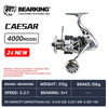 BearKing Caesar Series Spinning Reel 5+1BB 5.2:1 245g 15Kg Max Drag