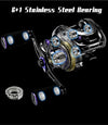 SoloKing GKA200 Pro BFS Baitcasting Reel 7.1/8.1 Ratio 9KG Max Drag 6+1 BB Drag Clicker Double Spool