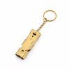 High Decibel Double Tube Survival Keychain Whistle Stainless Steel