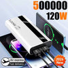 120W 500000mAh Power Bank High Capacity Super Fast Charging Power Bank
