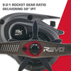 Abu Garcis Revo5 SX Rocket Baitcasting Reel (2023 Model) 9.0:1 Ratio 9+1BB 8.1Kg Max Drag