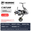 BearKing Caesar Series Spinning Reel 5+1BB 5.2:1 245g 15Kg Max Drag