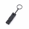 High Decibel Double Tube Survival Keychain Whistle Stainless Steel