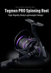 Kingdom Tegmen Pro Spinning Reel 5.2:1 6.2:1 High Speed Ratio 5-9kg Max Drag 8+1BB Ultralight