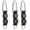 Multifunctional 3-In-1 Mini Carabiner Keychain Compass/Thermometer