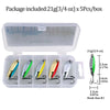 THKFISH 5pcs Fishing Spoon Set 7g 10g 14g 21g