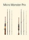 Kingdom Micro Monster Pro Air Casting/Spinning Rod 4PC 1.55m-1.65m UL UL+ Power MF Action