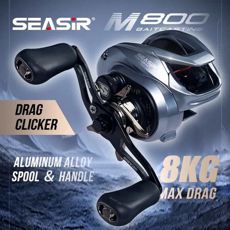 SEASIR * 5.2:1 Gear Ratio Aluminum Fishing Reel, LT2000-3000 Series 9+1BB  Spinning Reel, Max Drag 11KG For Saltwater