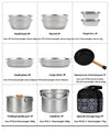 CLS Outdoors Stainless Steel Camp Cookware Set 14PCS 22PCS
