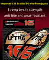 YGK Ultra X16 Braided Fishing Line 100M/150M/200M