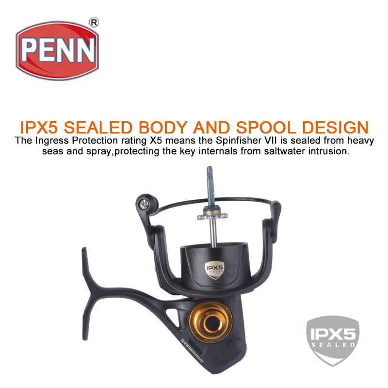 Penn 750 SS Skirted Spool Fishing Reel - Black/Gold for sale online