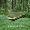 Single/Double Size Nylon Portable Camp Hammock with Mosquito Net