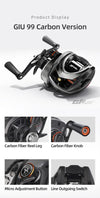 Histar Giu 99 Carbon BFS Baitcasting Reel 8.1:1 4KG Drag Power