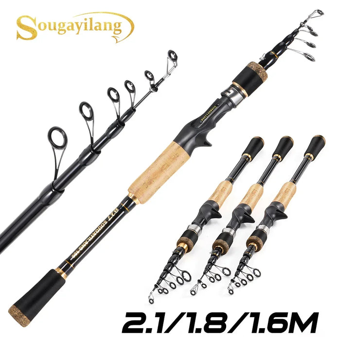Sougayilang Telescopic Spinning/Casting Rod 1.6m 1.8m 2.1m FAST – Pro  Tackle World