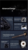 Mavllos Scylla Bass Spinning Reel 5.2:1 119g Low-Inertia Rotor 5+1BB 4Kg Max Drag