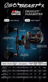 Abu Garcia REVO 4 BEAST Baitcasting Reel 5.8 7.3 7+1BB 14KG Braking Force Carbon Fiber