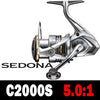 Shimano Sedona (2023) Spinning Reel 5.0:1/6.2:1/4.7:1 Ratio 3+1BB HAGANE GEAR 3-11KG Power