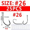 Bimoo 50/25PCS Multiple Purpose High Carbon Steel Fish Hooks