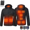 Mens 9 Zone USB Winter Heated Jacket