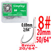 Simpleyi 100pcs 1#-14# Series Bait Hooks