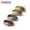 ICERIO 8PCS #12 Brass Bead Scud Fly