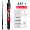 PureLure Grupla 1.98-2.51m 2PC Ultralight L/M/ML Fast Spinning/Casting Rod