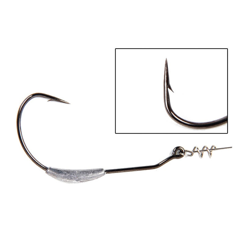 TheTime 5pcs/Lot Weighted Offset Worm Hook – Pro Tackle World