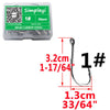 Barbed Bait Hooks 50pcs/Box