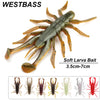 Westbass 4Pcs/Lot 3.5cm-7cm Soft Plastic Creature Bait