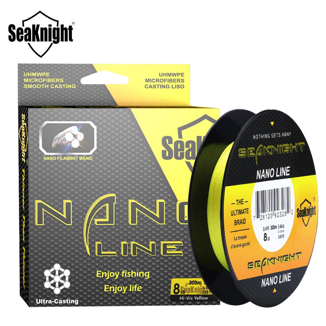 SeaKnight NANO 100M 300M PE Braided Fishing Line Super Thin 4