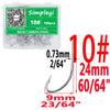 Simpleyi 100pcs 1#-14# Series Bait Hooks