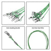 10Pcs/lot 50cm Heavy Duty 150Lbs/68kg Steel Wire Leader with Swivel