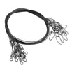 10Pcs/lot 50cm Heavy Duty 150Lbs/68kg Steel Wire Leader with Swivel