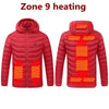 Mens 9 Zone USB Winter Heated Jacket